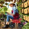 Height Adjustable Gardening Rolling Seat with Wear-Resistant Tires and Large Weight Capacity